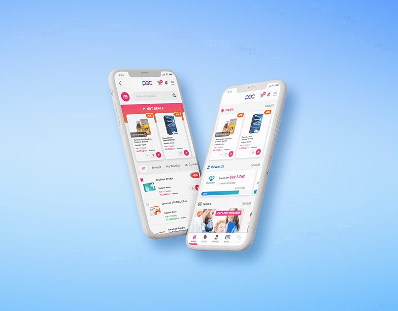Pharma mobile app interactive prototype